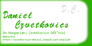 daniel czvetkovics business card